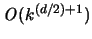 ${\mathit O}(k^{(d/2)+1})$