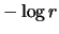 $-\log r$