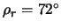 $\rho_r = 72^\circ$