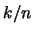 $k/n$