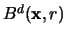 $B^d({\mathbf x},r)$