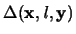 $\Delta({\mathbf x},{\mathit l},{\mathbf y})$