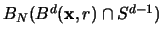 $B_N(B^d({\mathbf x},r) \cap S^{d-1})$