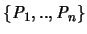 $\{{\mathit P}_1,..,{\mathit P}_n \}$