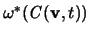 $\omega^*({\mathbf{\mathit C}}({\mathbf v},t))$