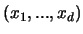 $(x_1,...,x_d)$