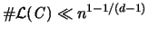 $ \char93  {\mathcal L}({\mathbf{\mathit C}}) \ll n^{1-1/(d-1)}$