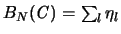$B_N({\mathbf{\mathit C}}) = \sum_l \eta_l$