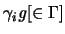 $\gamma_i {\mathit g} [\in \Gamma]$