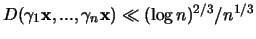 $D(\gamma_1 {\mathbf x},...,\gamma_n {\mathbf x}) \ll (\log n)^{2/3}/n^{1/3}$