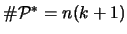 $\char93  {\mathcal P}^* = n(k+1)$