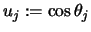 $u_j := \cos \theta_j $