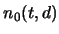 $n_0(t,d)$
