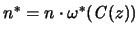 $n^* = n \cdot \omega^* ({\mathbf{\mathit C}}(z))$