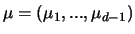$\mu=(\mu_1,...,\mu_{d-1})$