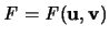 ${\mathit F} = {\mathit F}({\mathbf u},{\mathbf v})$
