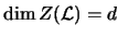 $\dim Z({\mathcal L}) = d$
